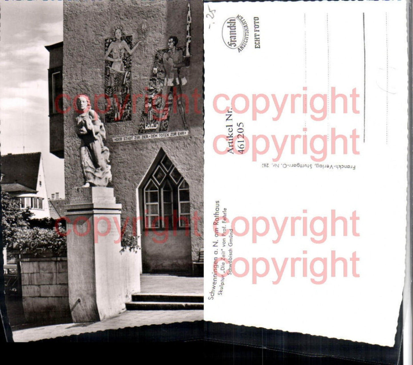 461205,Schwenningen am Neckar Rathaus Skulptur Die Zeit