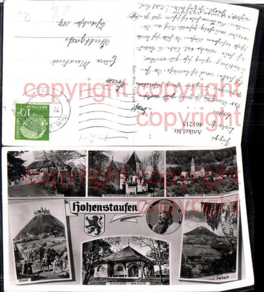 461215, Hohenstaufen Monastery Lorch Church Castle Multi-view postcard