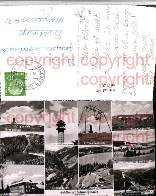 461220, Feldberg in the Black Forest, chairlift tower, multi-image map