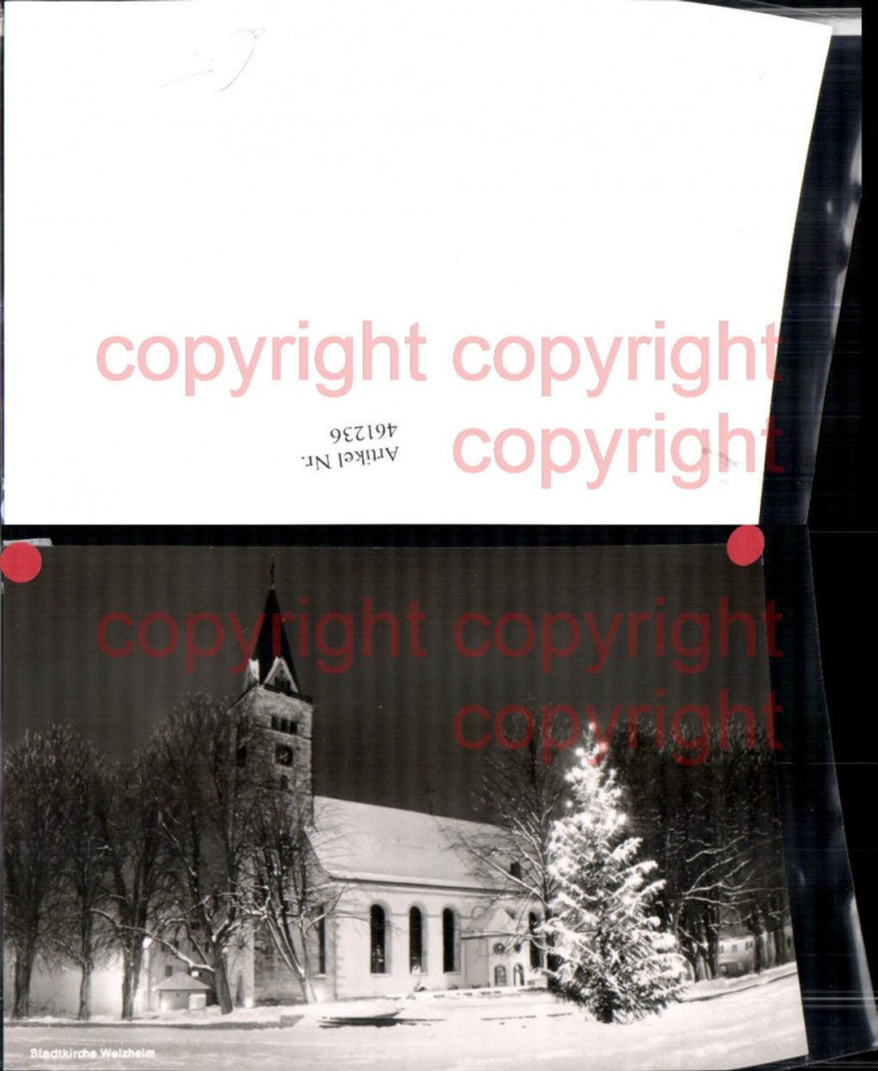 461236,Welzheim Stadtkirche Kirche Winterbild