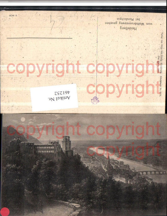 461252, Artist AK Heidelberg Totale m. Schloss pub Edm. v. König 2476