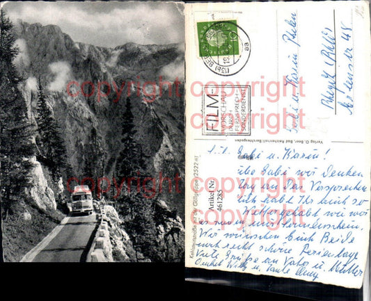 461285,Kehlsteinstraße b. Berchtesgaden m. Göll Autobus Bergkulisse