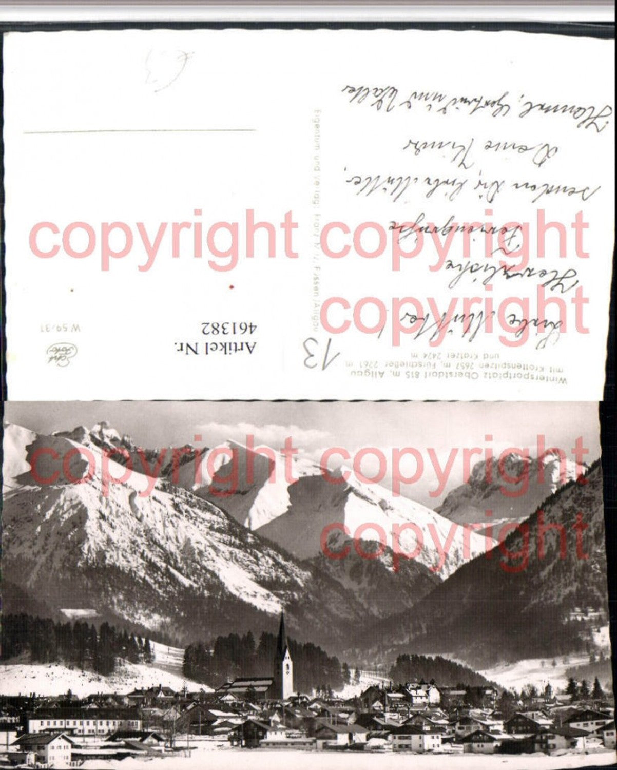 461382,Oberstdorf im Allgäu Totale m. Krottenspitzen Bergkulisse