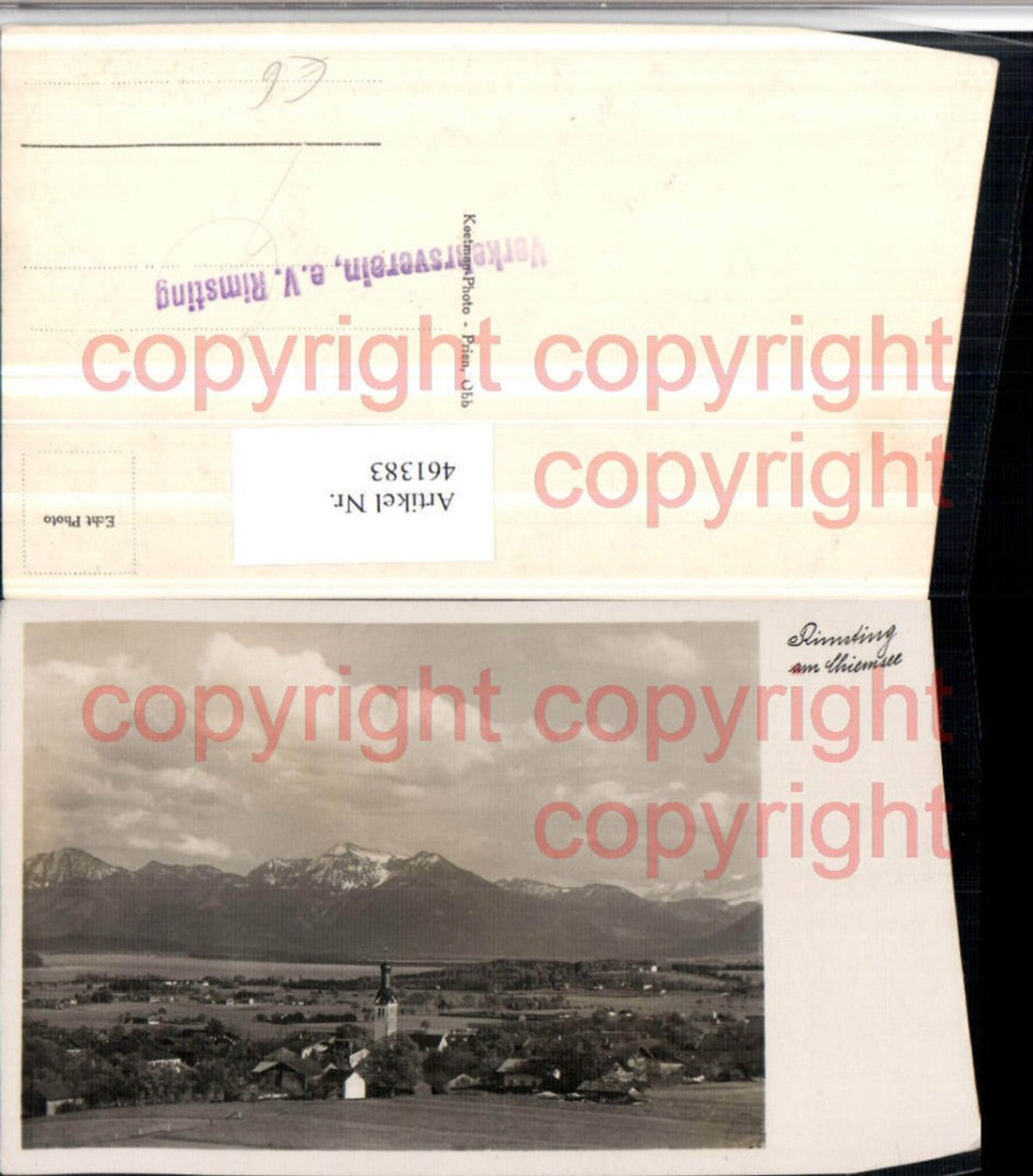 461383,Rimsting am Chiemsee Totale Bergkulisse
