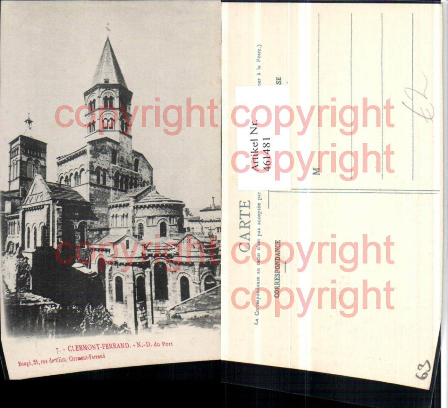 461481,Auvergne Puy-de-Dome Clermont-Ferrand Notre-Dame du Port Kirche