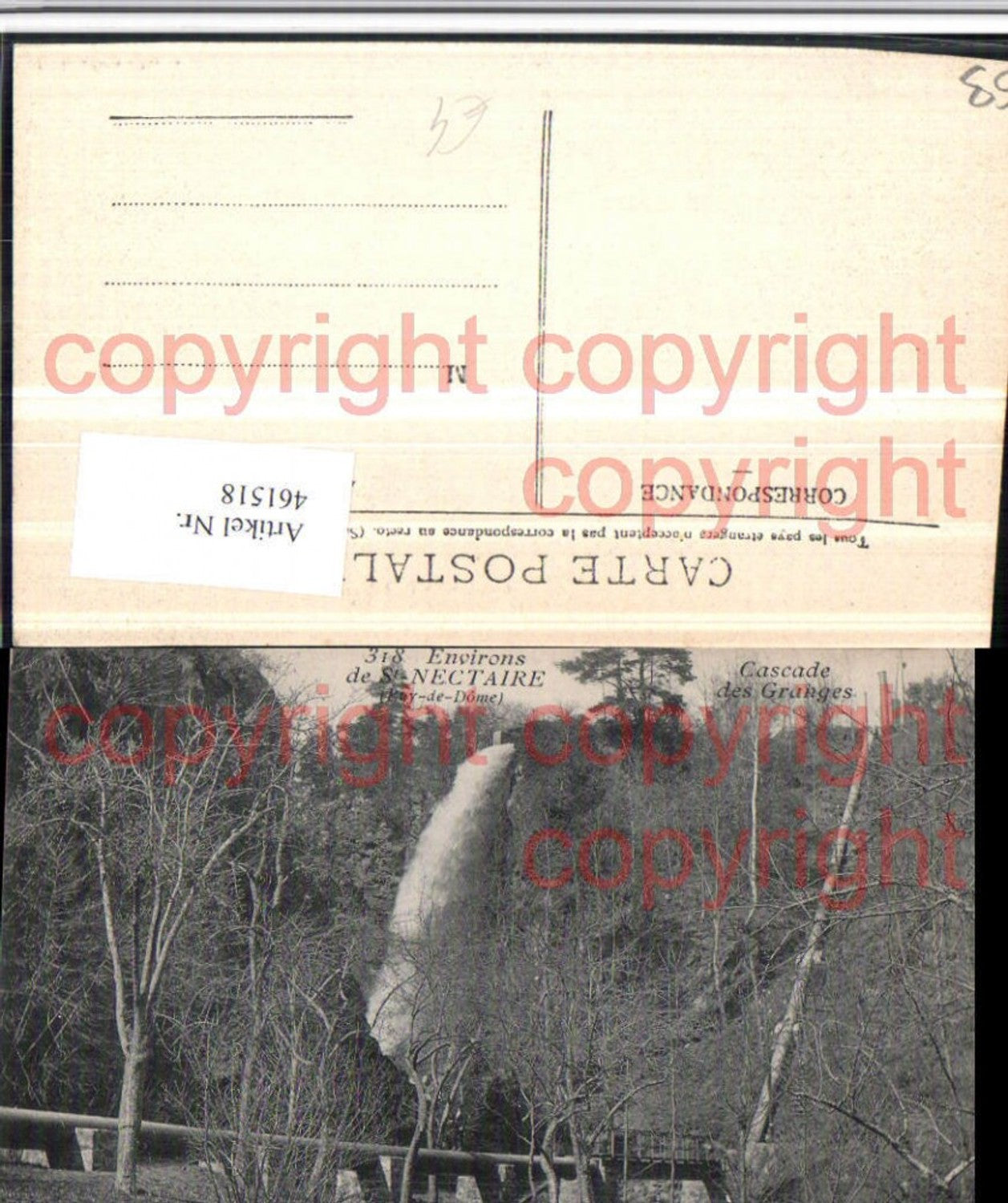 461518,Auvergne Puy-de-Dome St-Nectaire Cascade des Granges Wasserfall