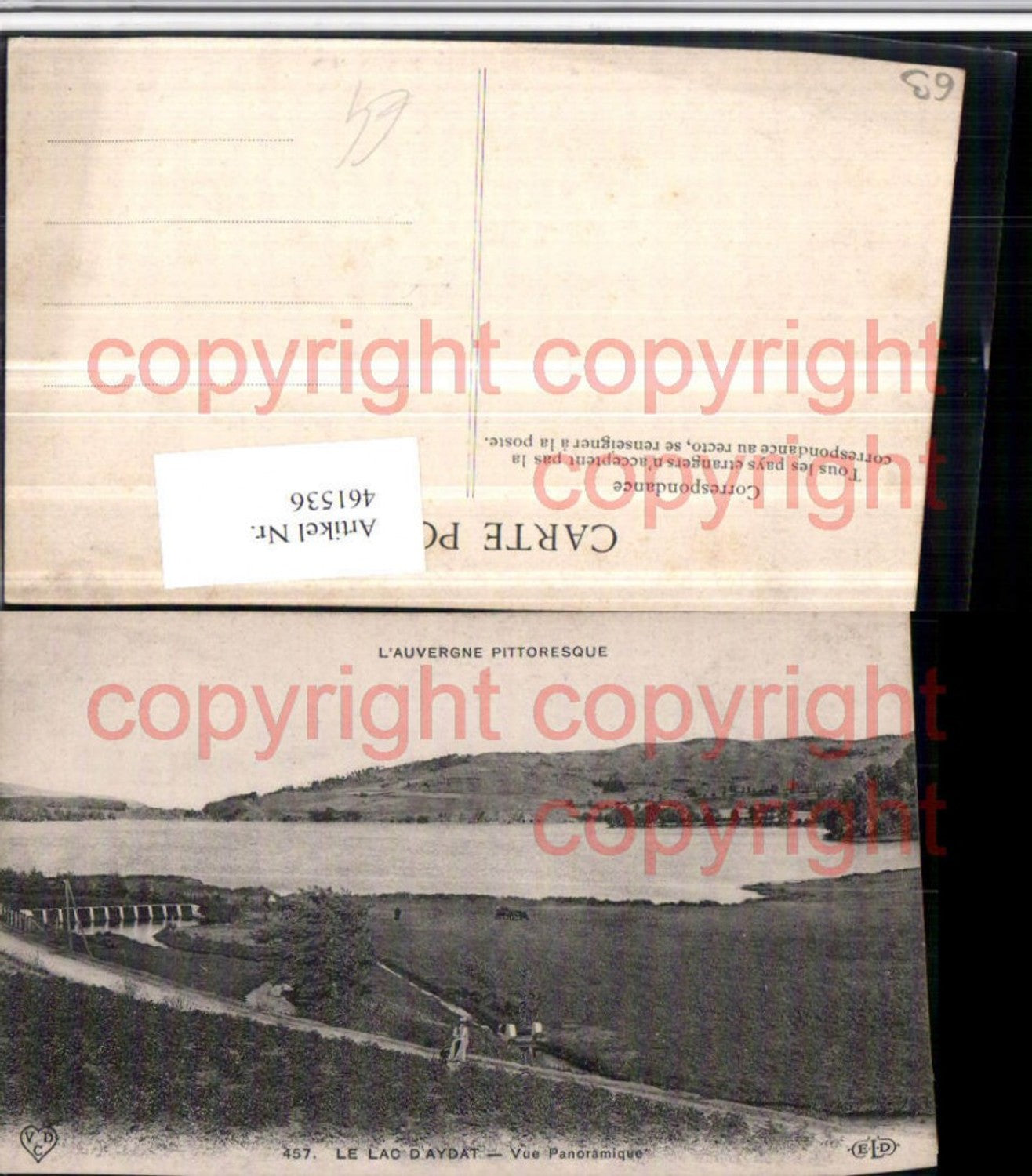461536,Auvergne Puy-de-Dome Lac d'Aydat Vue panoramique See
