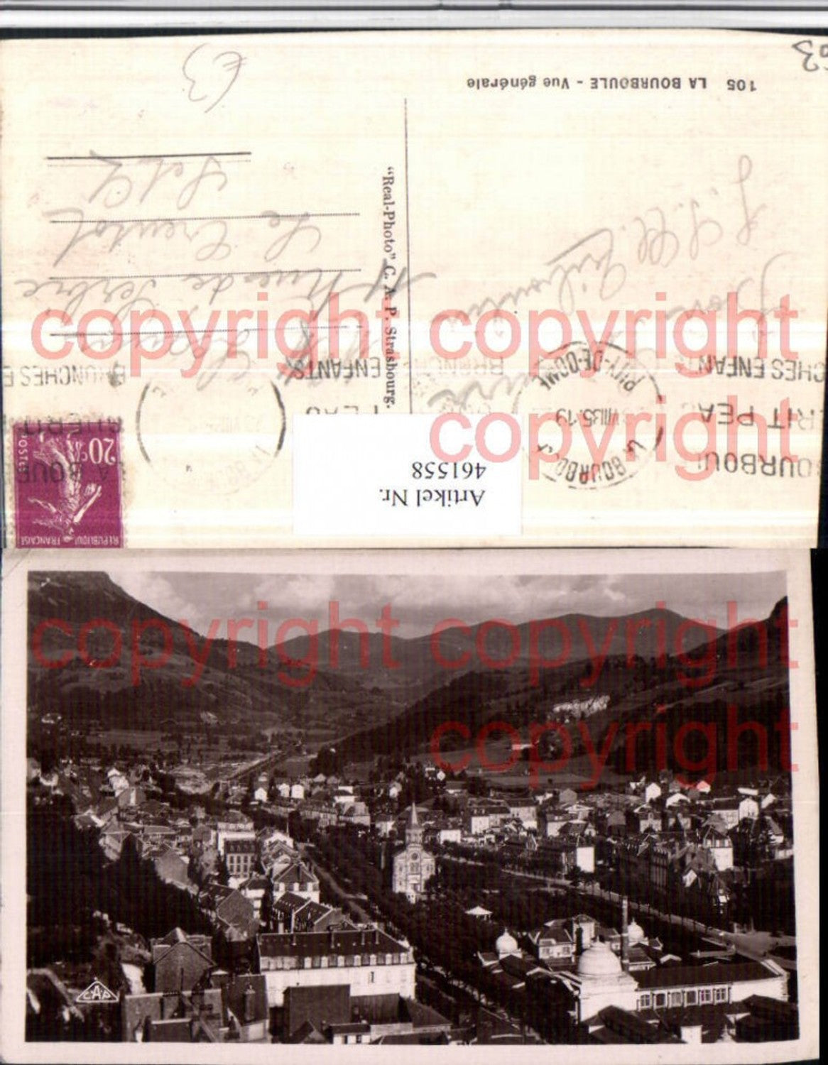 461558,Auvergne Puy-de-Dome La Bourboule Vue generale Totale