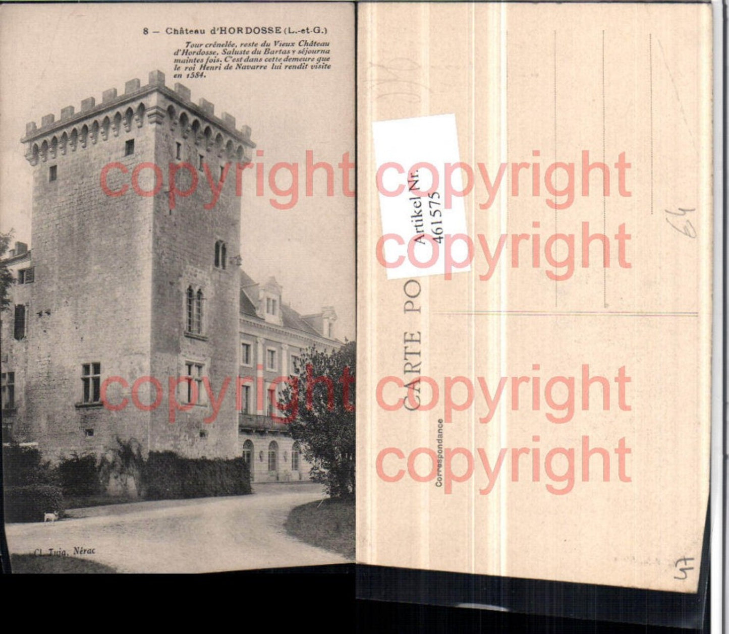 461575,Aquitanien Lot-et-Garonne Chateau d'Hordosse Tour Schloss Turm