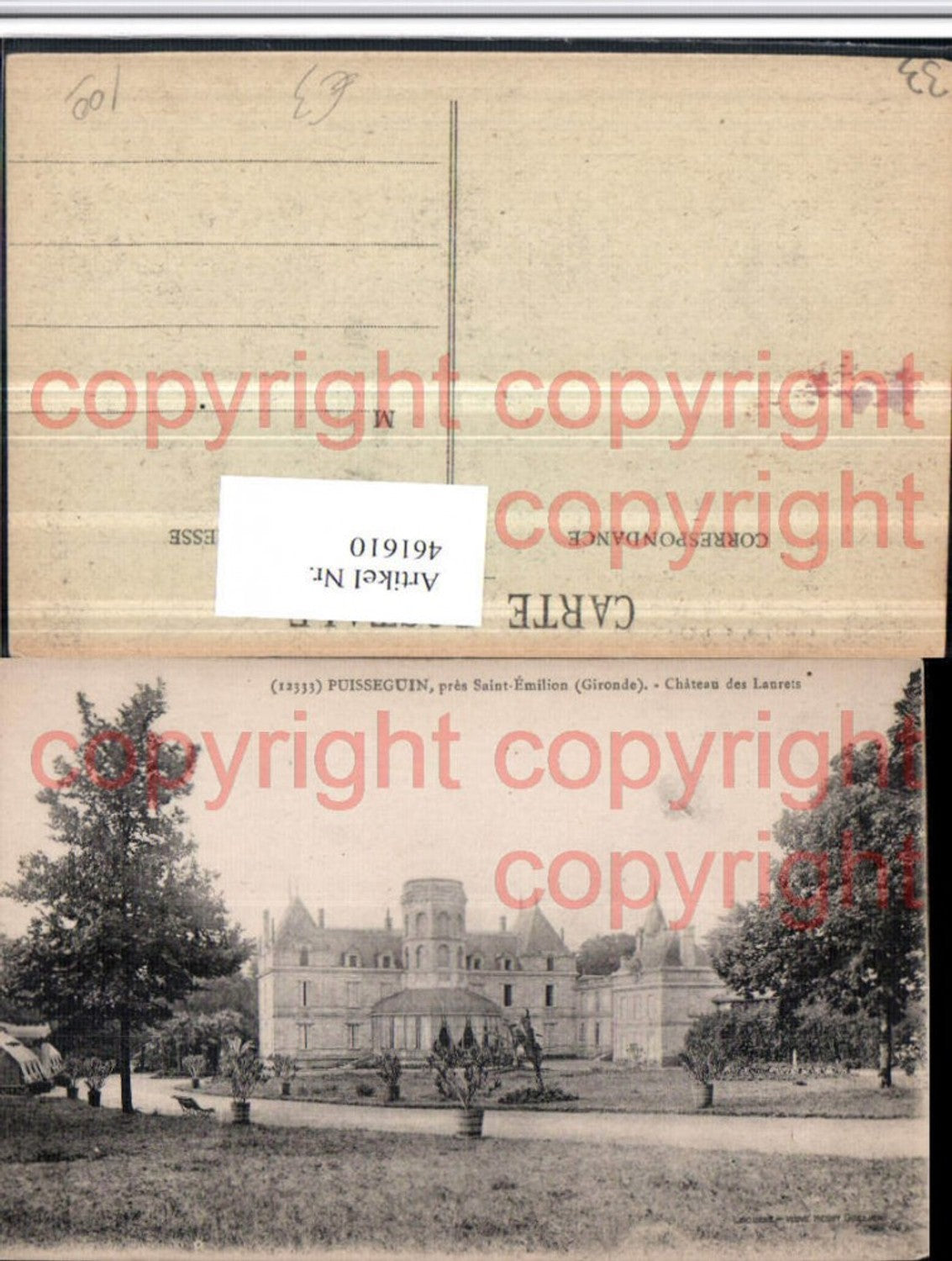461610,Aquitanien Gironde Saint-Emilion Puisseguin Chateau Laurets Schloss