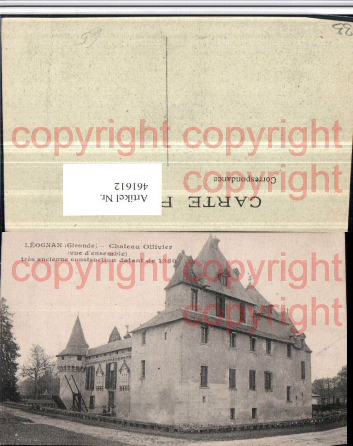 461612,Aquitanien Gironde Leognan Chateau Ollivier Schloss