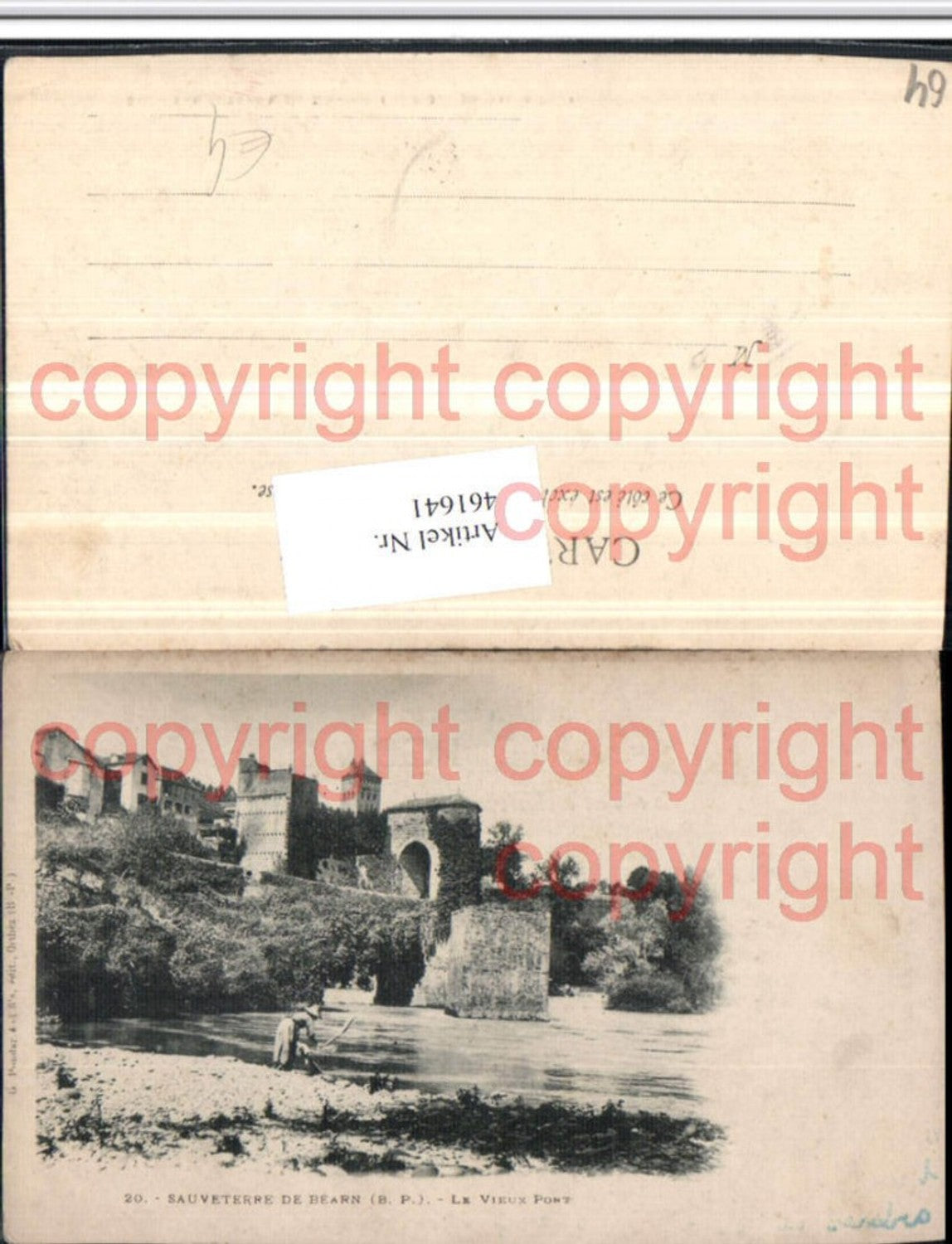 461641,Aquitanien Pyrenees-Atlantiques Sauveterre-de-Bearn Vieux Pont Brücke