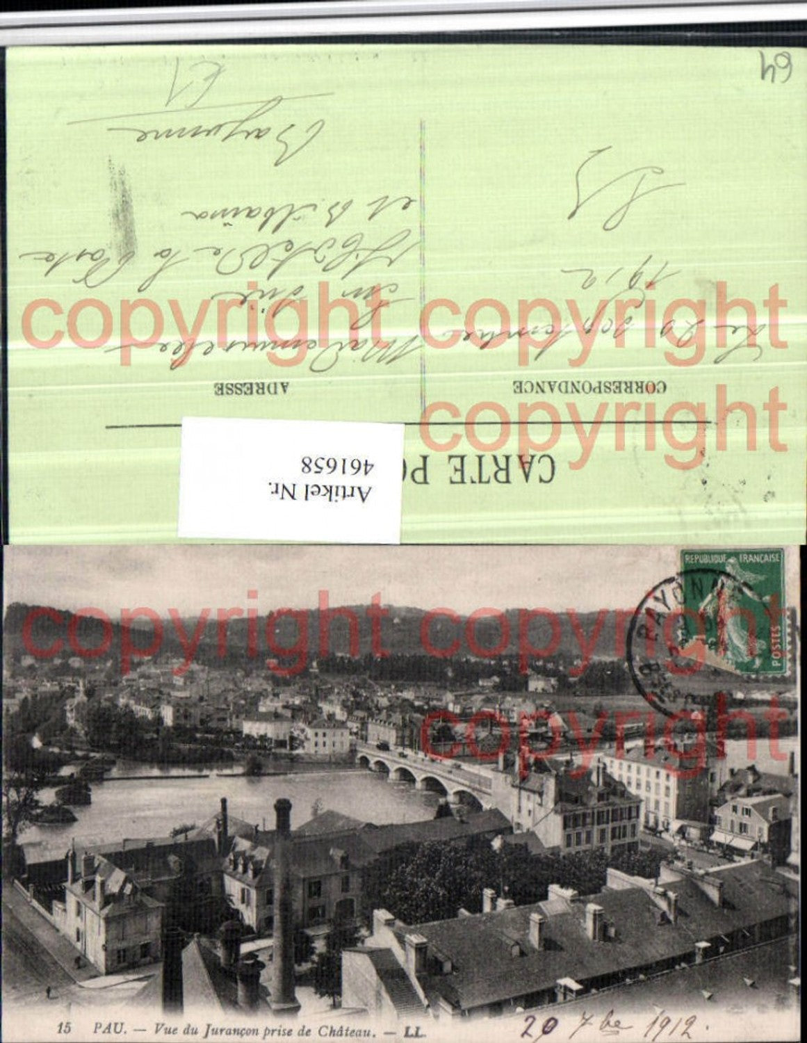 461658,Aquitanien Pyrenees-Atlantiques Pau Vue du Jurancon Teilansicht Brücke
