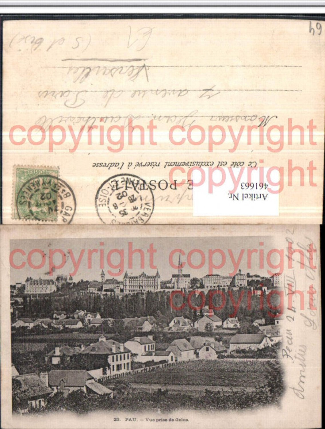 461663,Aquitanien Pyrenees-Atlantiques Pau Vue prise de Gelos Teilansicht