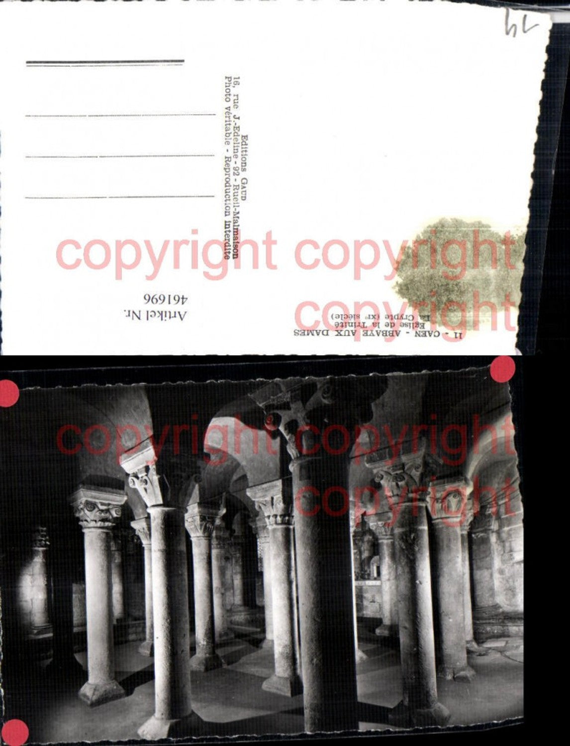 461696,Basse-Normandie Calvados Caen Abbaye aux Dames Eglise Trinite Crypte