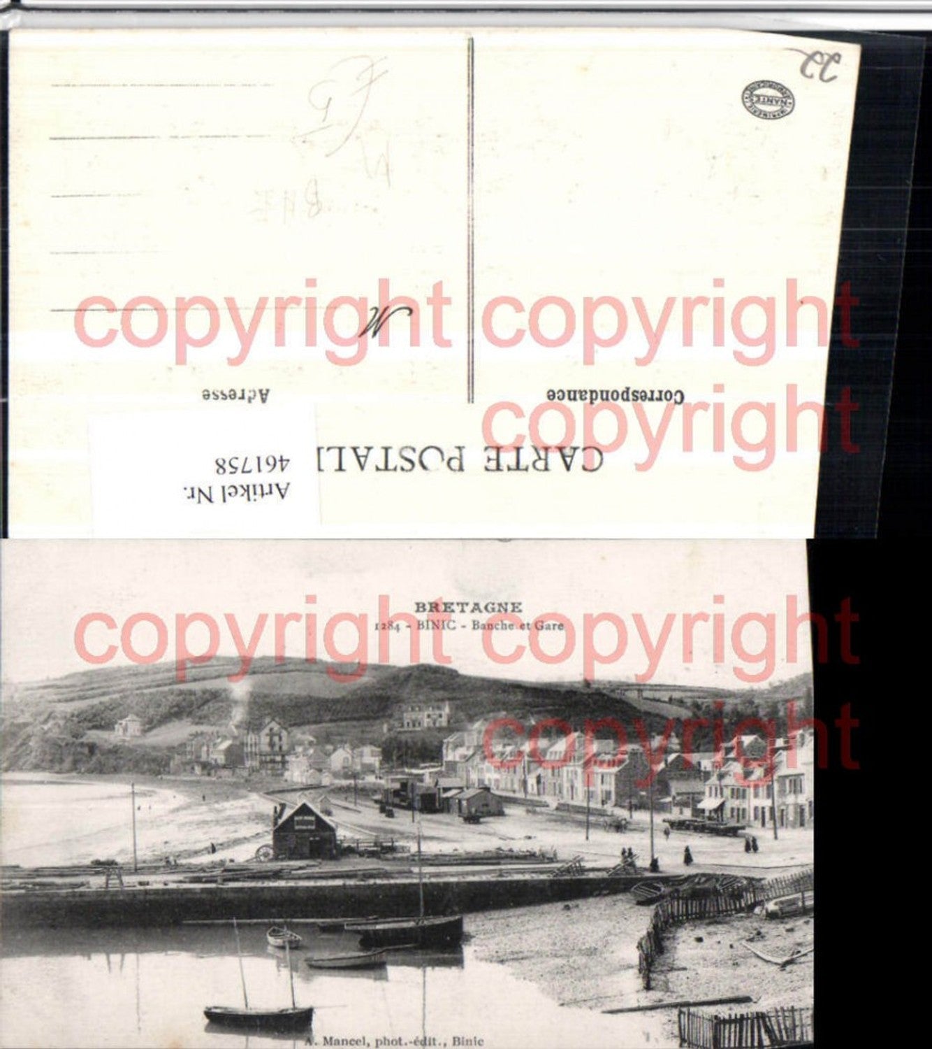 461758,Bretagne Cote-Amor Binic Banche et Gare Bahnhof Strand