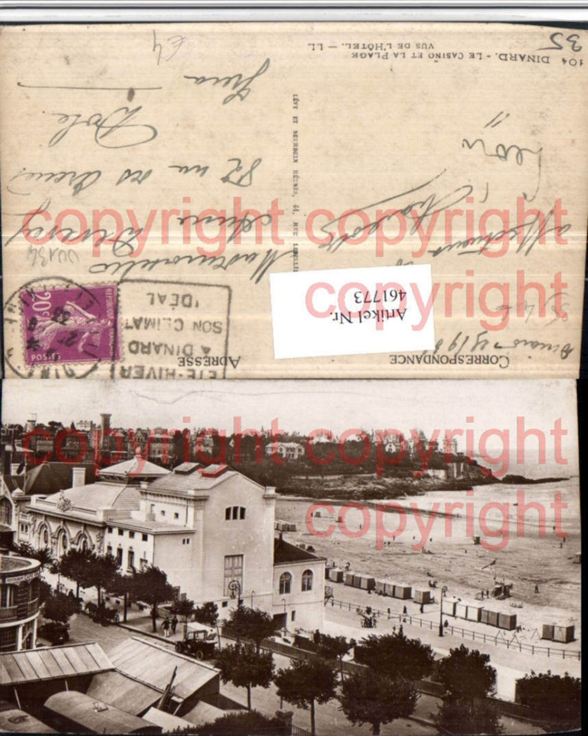 461773,Bretagne Ille-et-Vilaine Dinard Casino et la Plage vus de Hotel