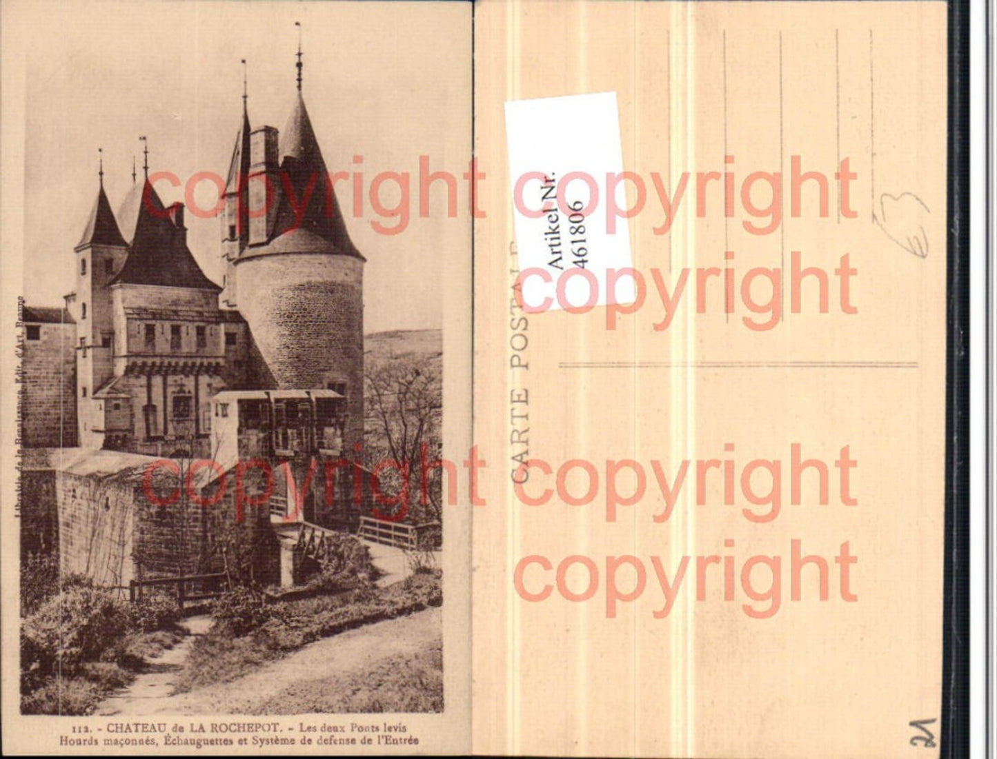 461806,Burgund Cote-Or Chateau de la Rochepot Schloss