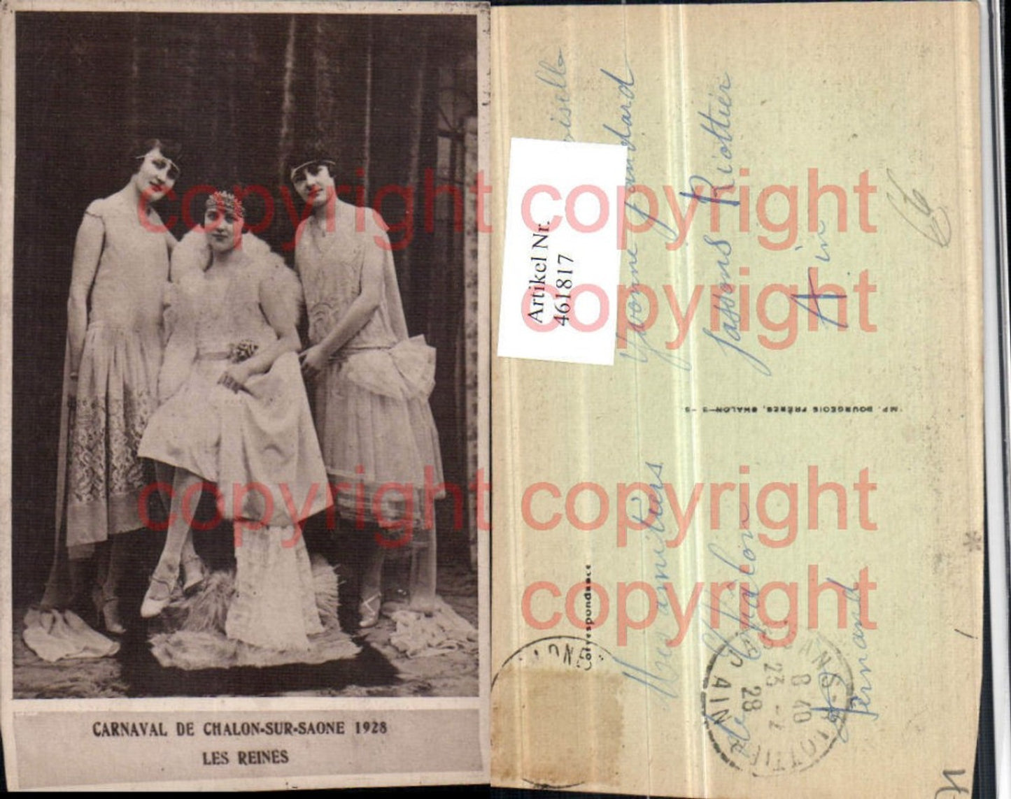 461817,Burgund Saone-et-Loire Carnaval de Chalon-sur-Saone 1928 Fasching