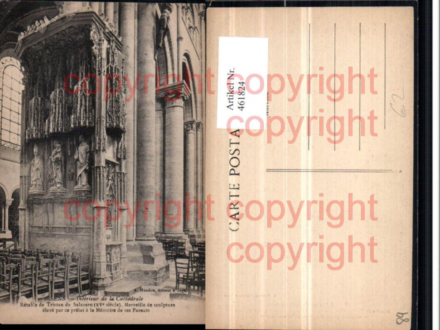 461824,Burgund Yonne Sens Cathedrale Kirche Interieur