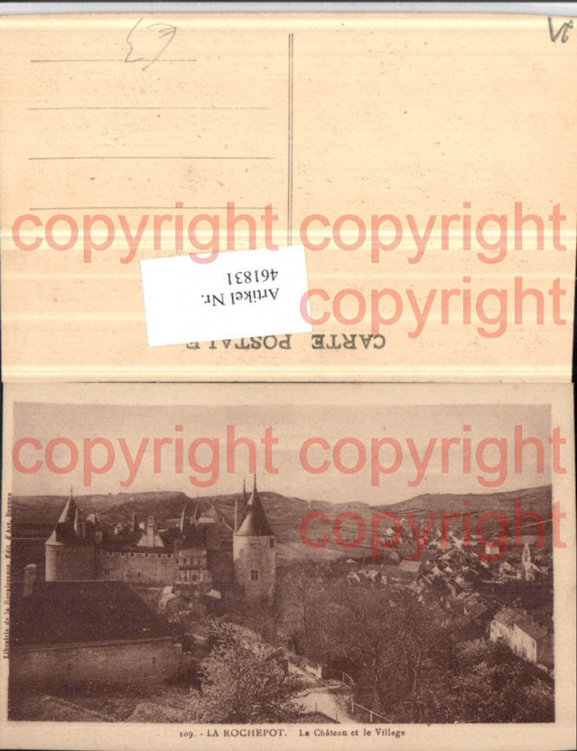 461831,Burgund Cote-Or La Rochepot Chateau et le Village Schloss