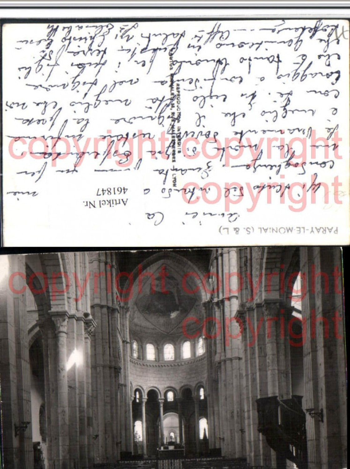 461847,Burgund Saone-et-Loire Paray-le-Monial Kirche Innenansicht