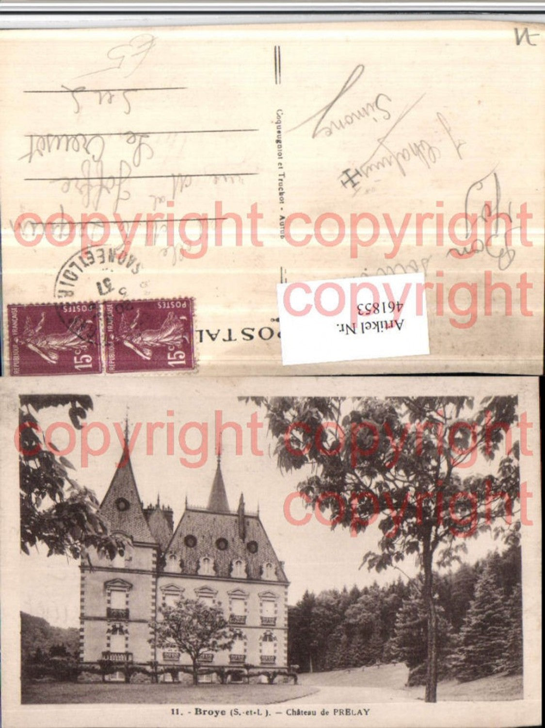 461853,Burgund Saone-et-Loire Broye Chateau Prelay Schloss