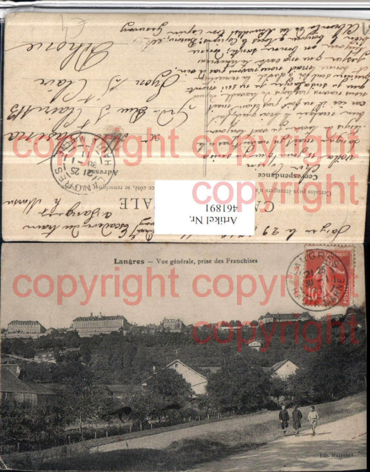 461891,Champagne-Ardenne Marne Langres Vue generale prise des Franchises