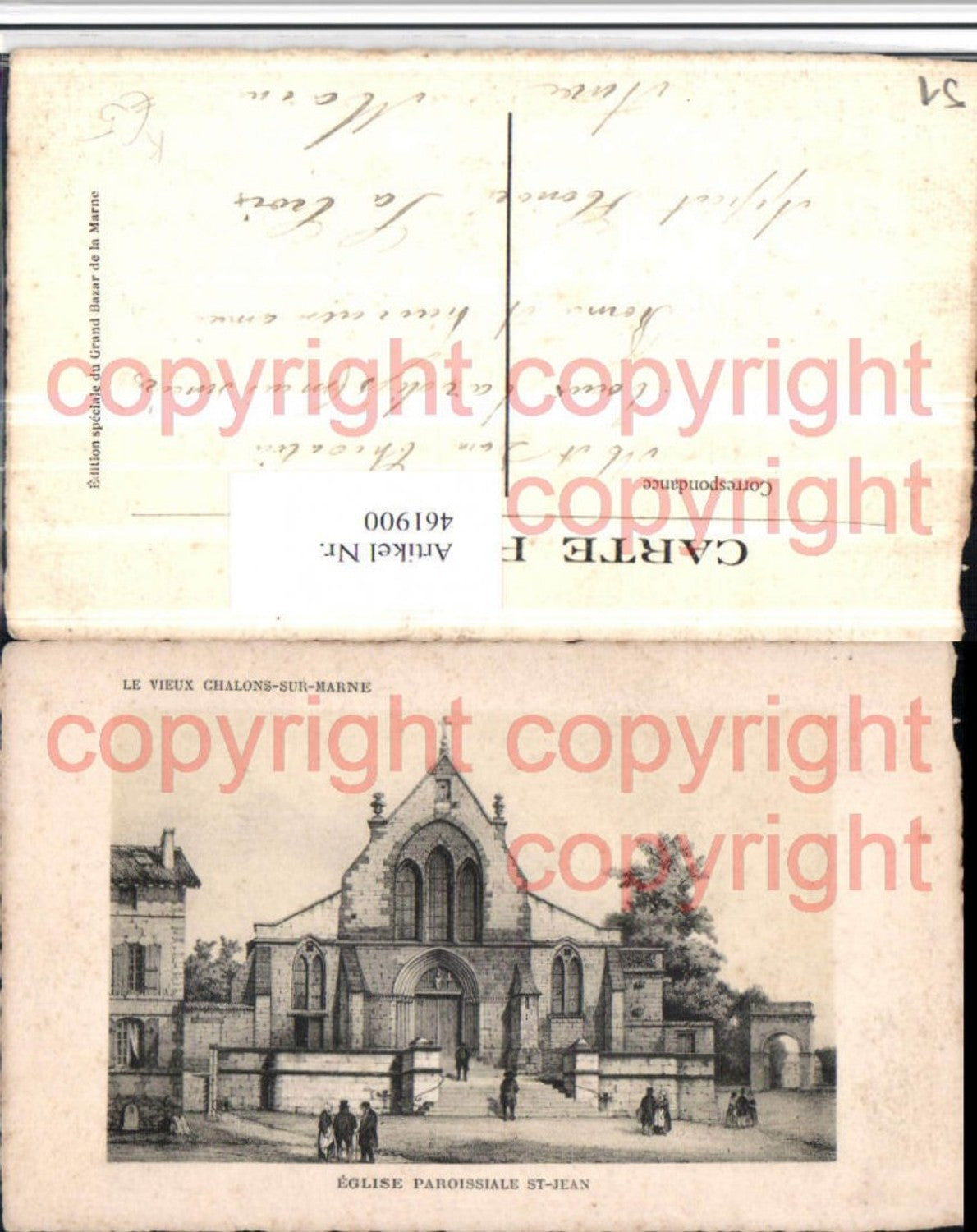 461900,Künstler AK Champagne-Ardenne Marne Chalons-sur-Marne Eglise St-Jean Kirche