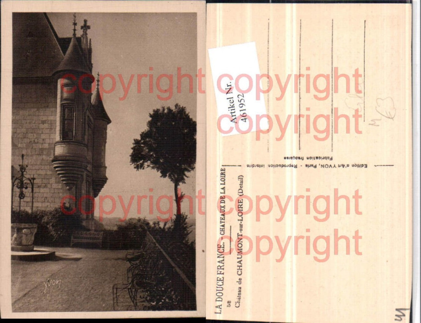 461952,Centre Loire-et-Cher Chateau Chaumont-sur-Loire Schloss Erker