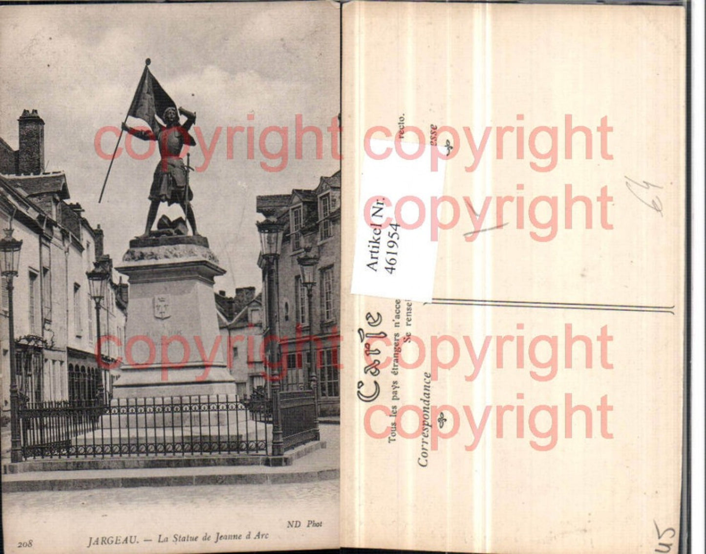 461954,Centre Loiret Jargeau Statue Jeanne Arc Denkmal