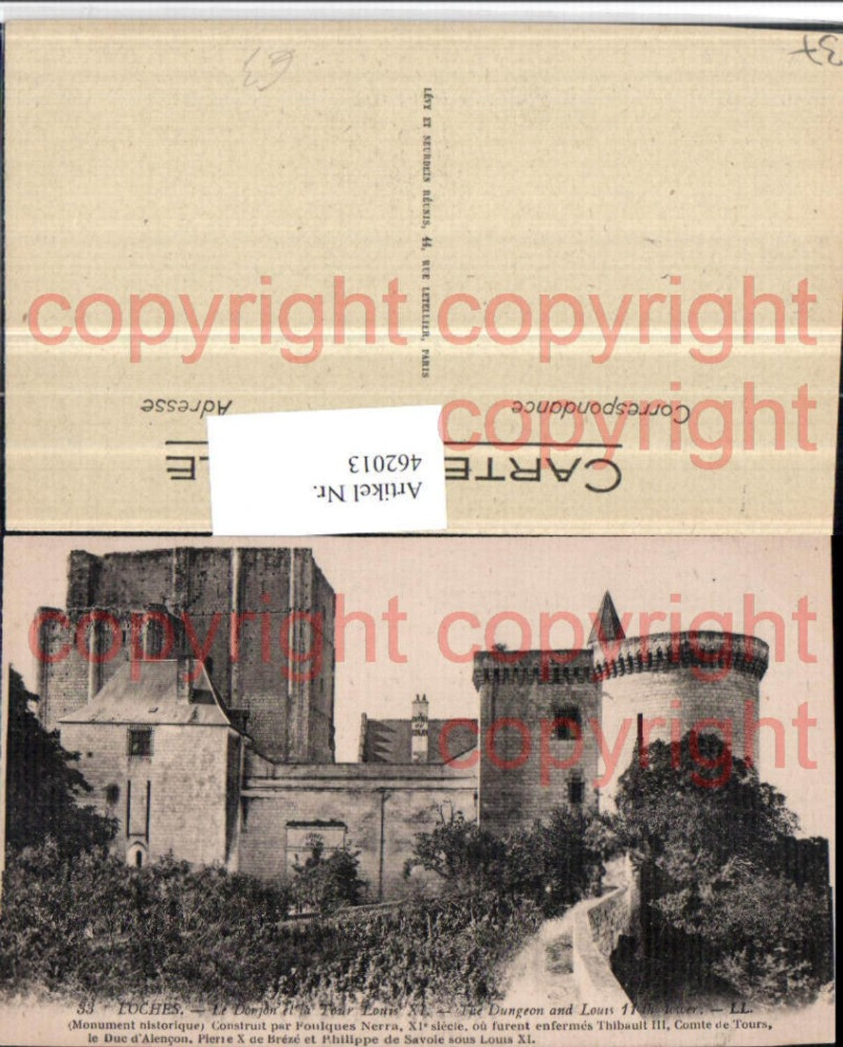 462013,Centre Indre-et-Loire Loches Donjon et la Tour Louis XI Turm