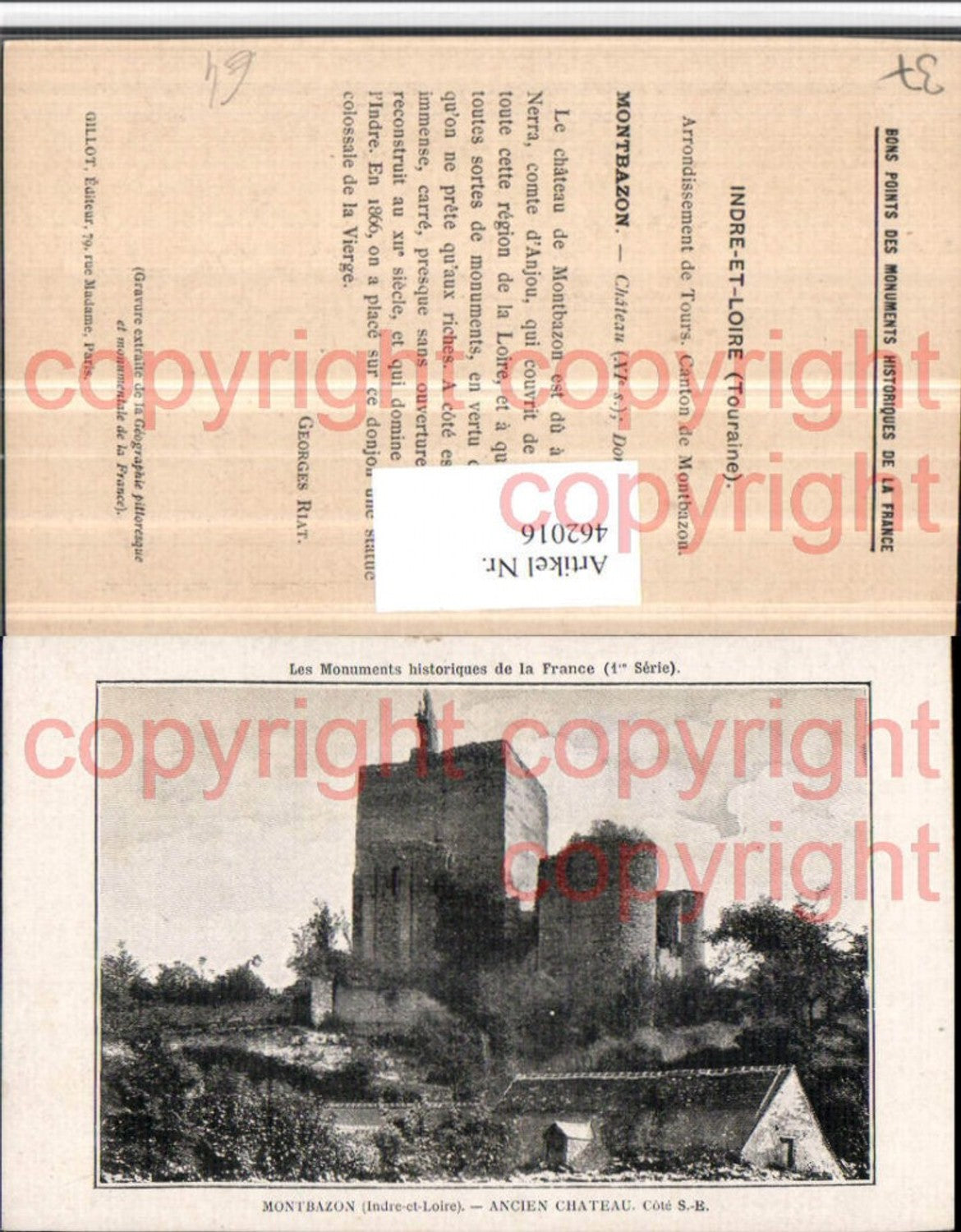 462016,Centre Indre-et-Loire Montbazon Chateau Schloss Turm