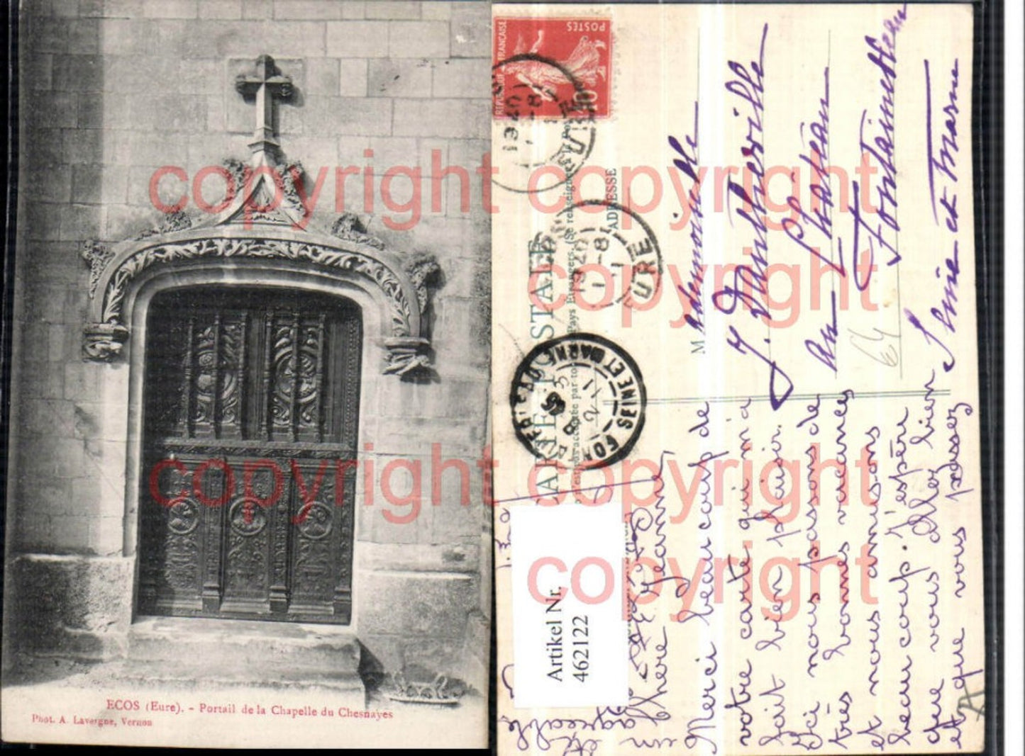 462122,Haute-Normandie Eure Ecos Portail Chapelle Chesnayes Portal