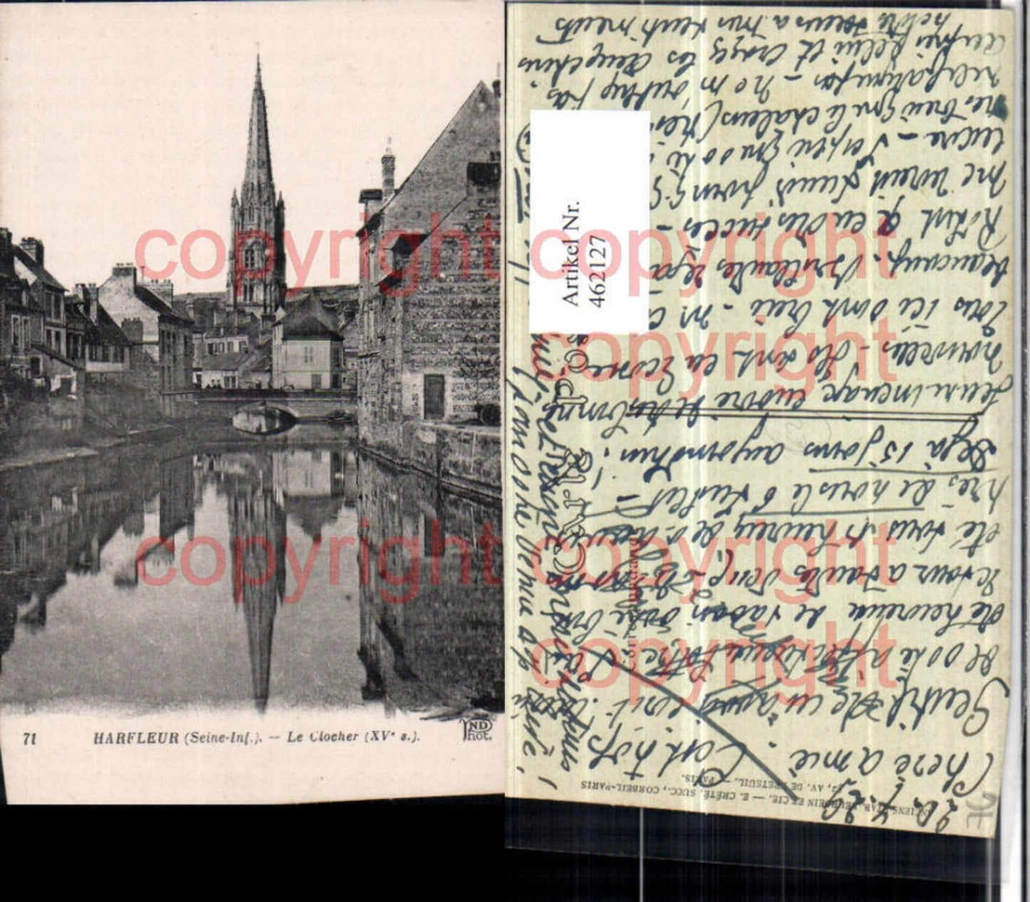 462127,Haute-Normandie Seine-Maritime Harfleur Le Clocher Kirchenturm