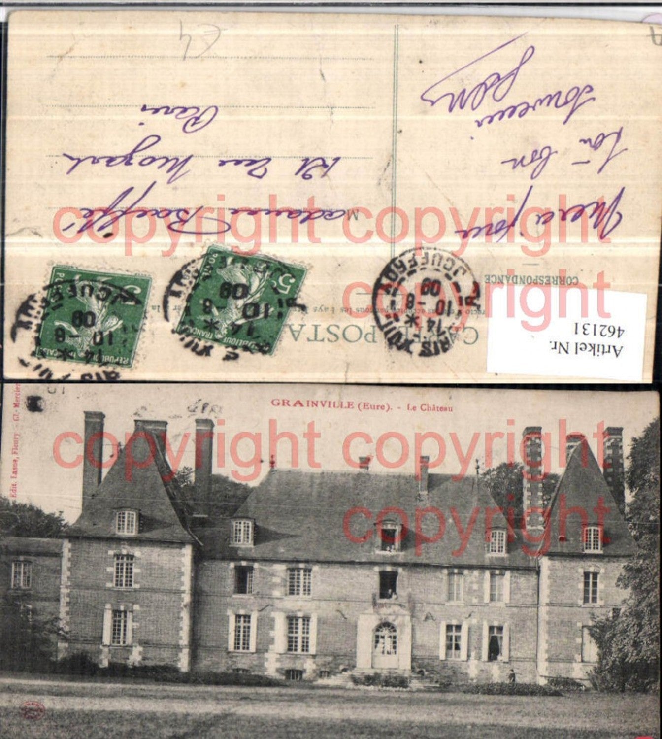 462131,Haute-Normandie Eure Grainville Le Chateau Schloss