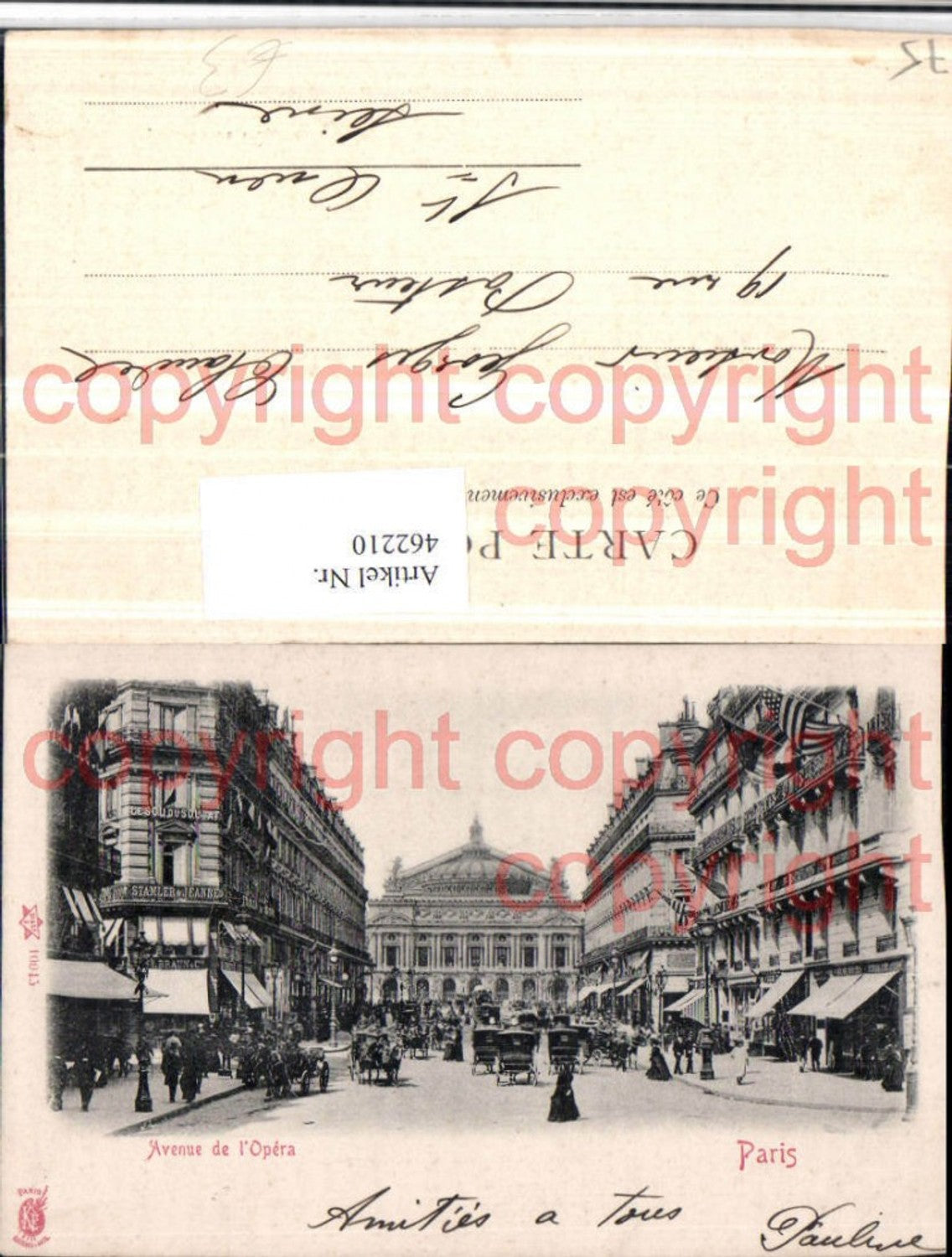 462210,Ile-de-France Paris Avenue de Opera Straßenansicht Oper