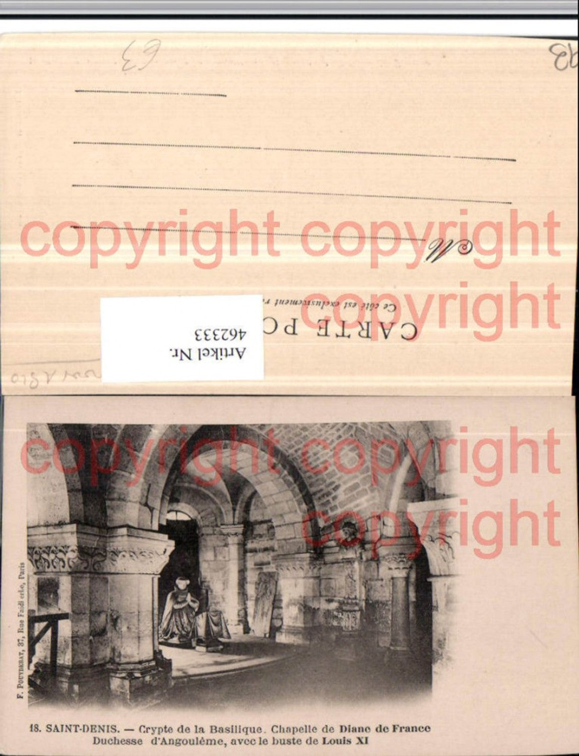 462333,Ile-de-France Seine-Saint-Denis Saint-Denis Basilique Crypte Chapelle