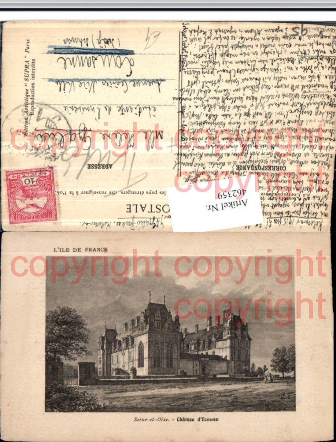462359,Künstler AK Ile-de-France Val-Oise Chateau Ecouen Schloss