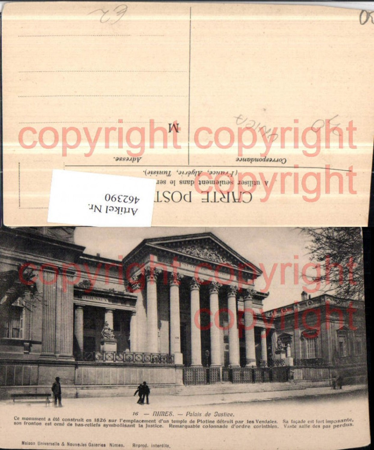 462390,Languedoc-Roussillon Gard Nimes Palais de Justice Justizpalast
