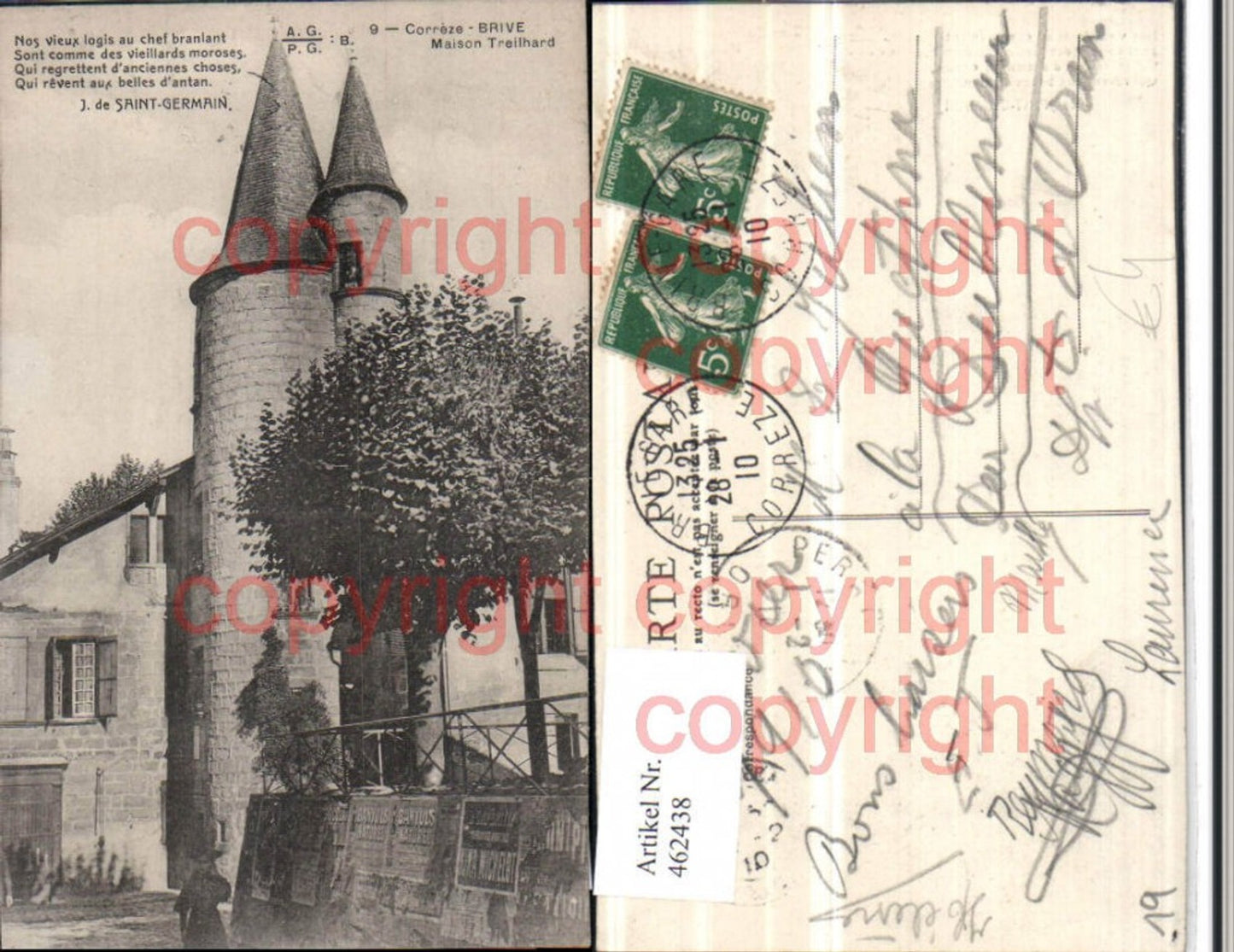 462438,Limousin Correze Brive Maison Treilhard Turm