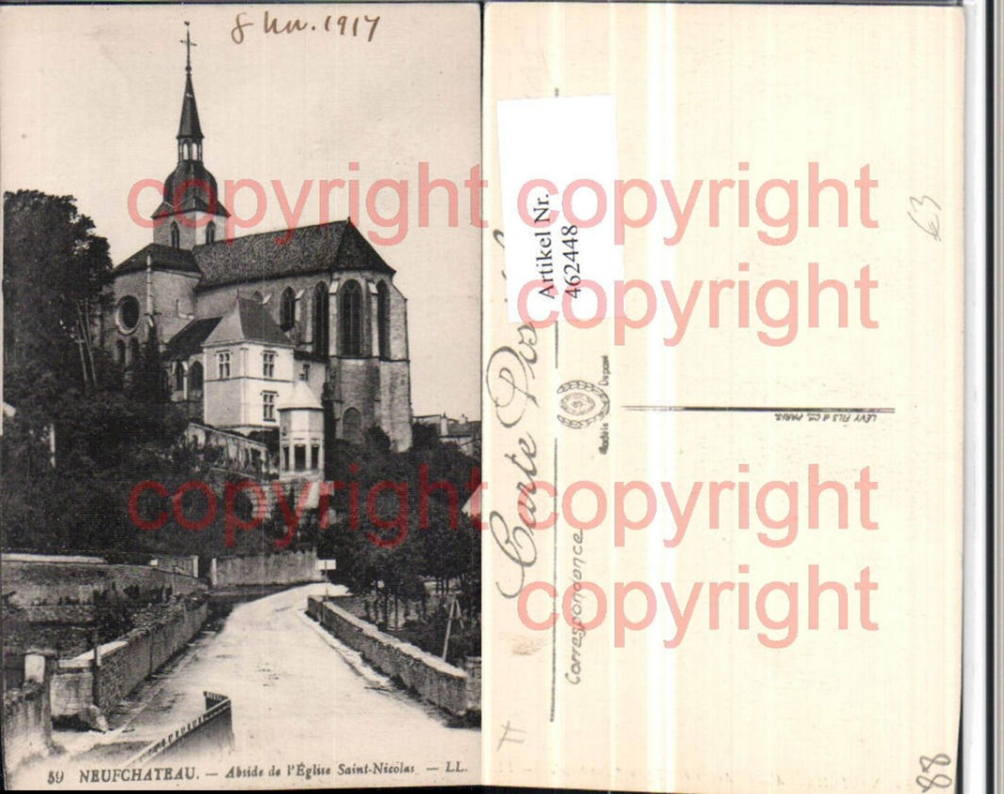 462448,Lothringen Vosges Neufchateau Eglise St-Nicolas Kirche