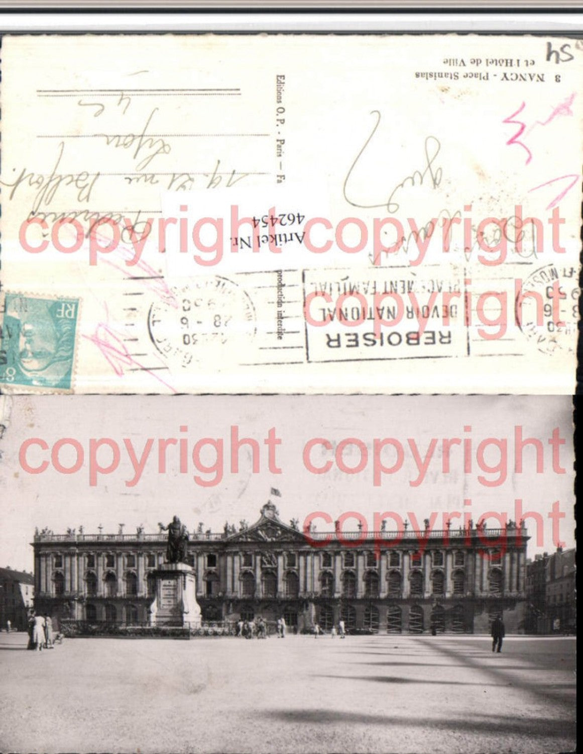 462454,Lothringen Meurthe-et-Moselle Nancy Place Stanislas et Hotel de Ville Rathaus
