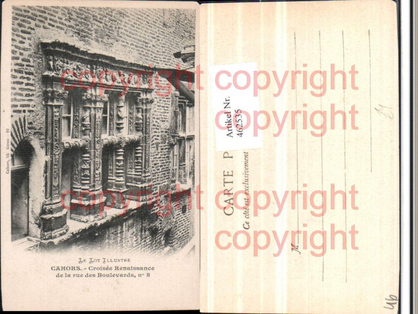 462535,Midi-Pyrenees Lot Cahors Croisee Renaissance Fenster