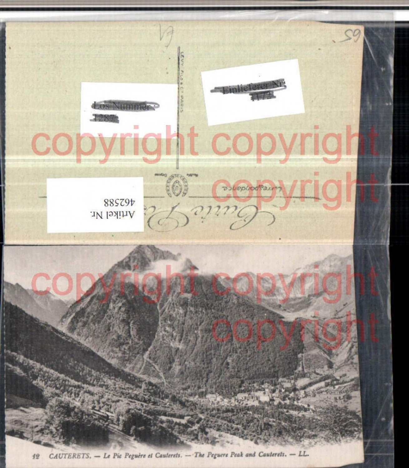 462588,Midi-Pyrenees Hautes-Pyrenees Cauterets Pic Peguere Bergkulisse
