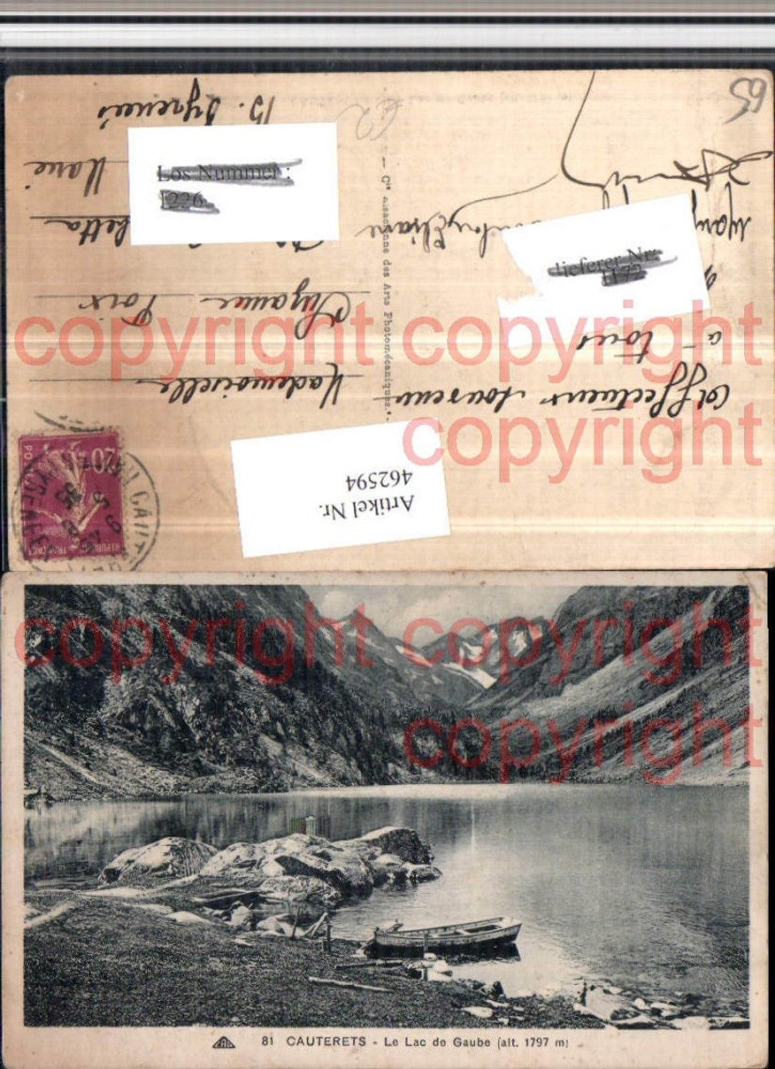 462594,Midi-Pyrenees Hautes-Pyrenees Cauterets Lac de Gaube See Bergkulisse