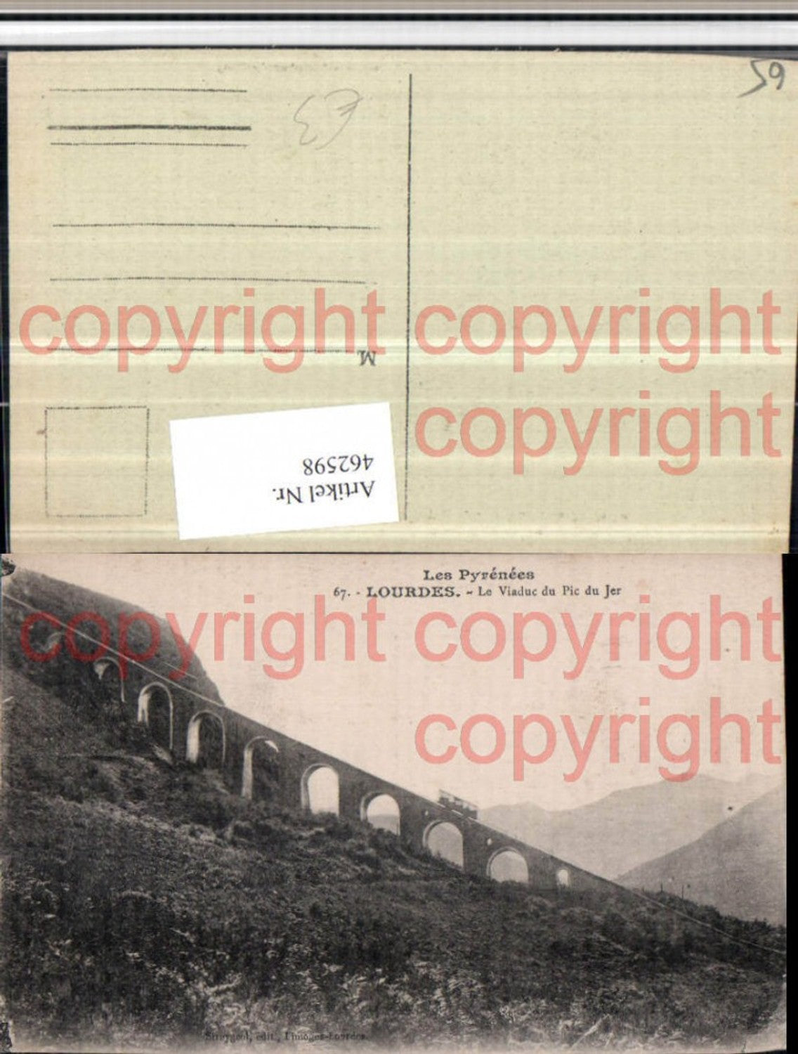 462598,Midi-Pyrenees Hautes-Pyrenees Lourdes Viaduc du Pic du Jer Viadukt