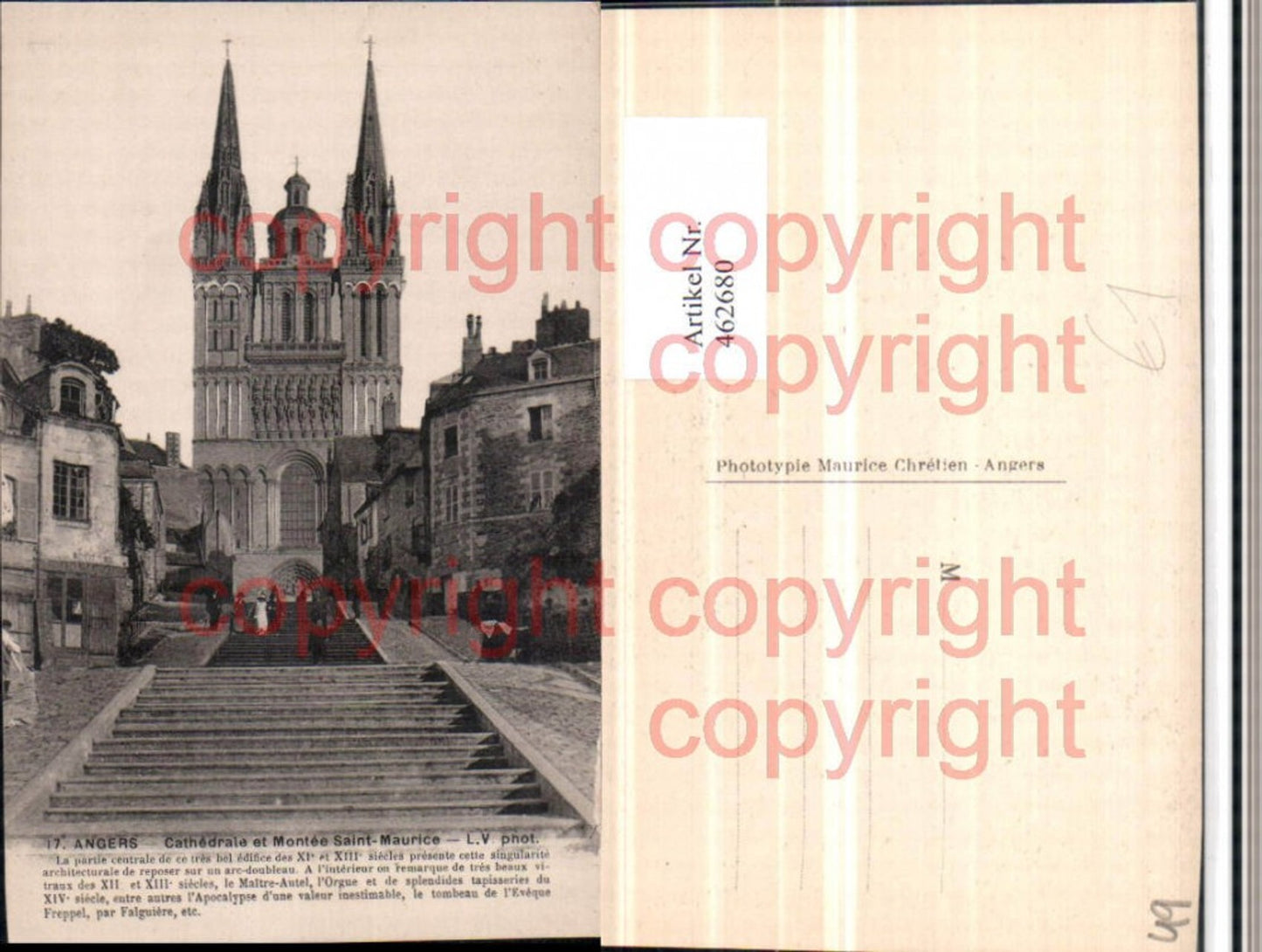 462680,Pays de la Loire Maine-et-Loire Angers Cathedrale et Montee St-Maurice Kirche