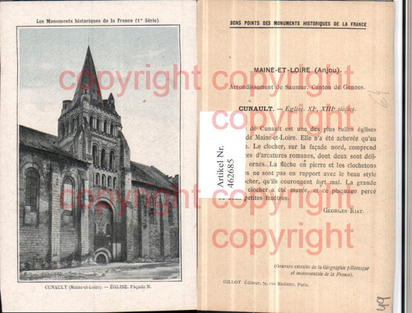 462685,Pays de la Loire Maine-et-Loire Cunault Eglise Kirche