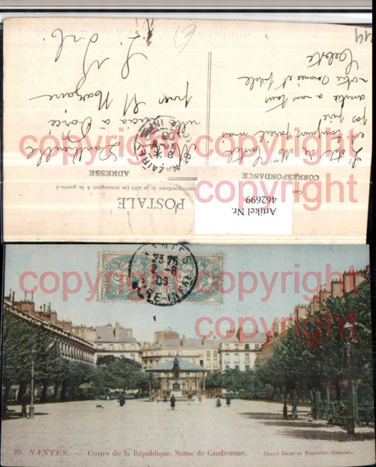462699,Pays de la Loire Loire-Atlantique Nantes Cours Republique Staute Cambronne